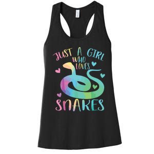 Just A Girl Who Loves Snakes Cute Snake Themed Lover Girl Women's Racerback Tank