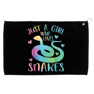 Just A Girl Who Loves Snakes Cute Snake Themed Lover Girl Grommeted Golf Towel