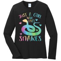 Just A Girl Who Loves Snakes Cute Snake Themed Lover Girl Ladies Long Sleeve Shirt