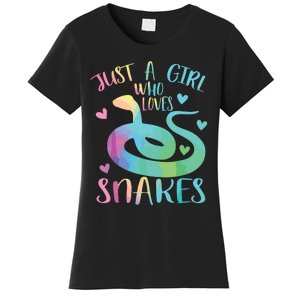 Just A Girl Who Loves Snakes Cute Snake Themed Lover Girl Women's T-Shirt