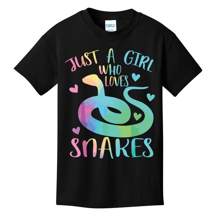 Just A Girl Who Loves Snakes Cute Snake Themed Lover Girl Kids T-Shirt