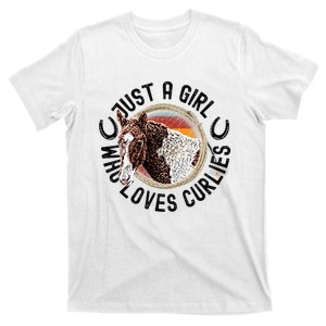 Just A Girl Who Loves Curlies Curly Horses Ponies Pony T-Shirt