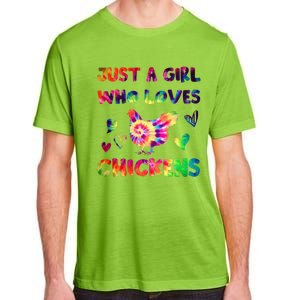 Just A Girl Who Loves Chickens Girl Farmer (3) Adult ChromaSoft Performance T-Shirt