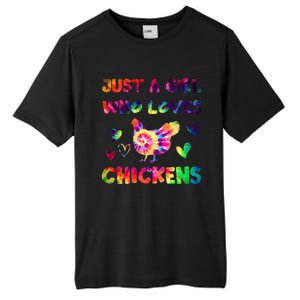 Just A Girl Who Loves Chickens Girl Farmer (3) Tall Fusion ChromaSoft Performance T-Shirt