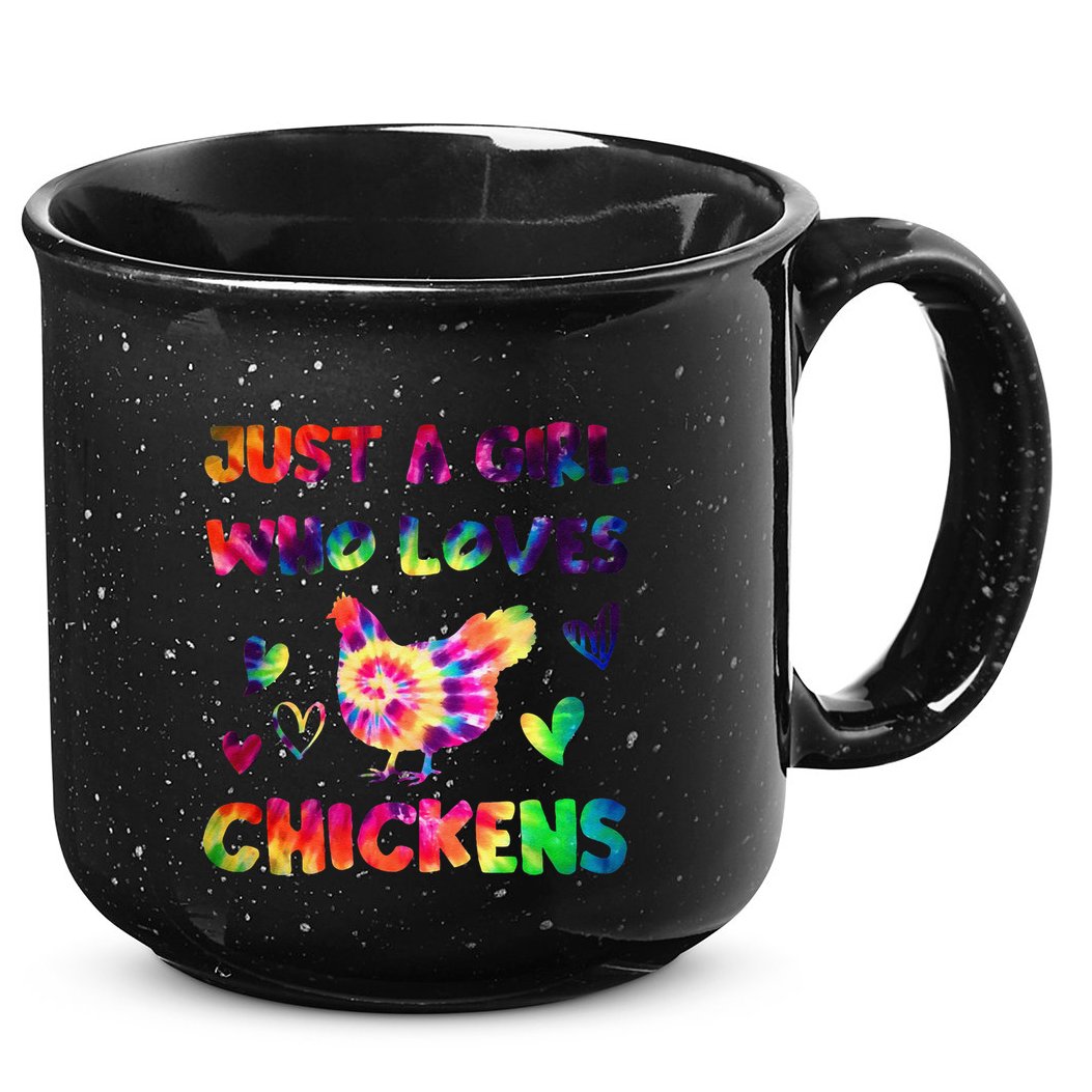 Just A Girl Who Loves Chickens Girl Farmer (3) 15oz Campfire Ceramic Mug