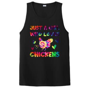 Just A Girl Who Loves Chickens Girl Farmer (3) PosiCharge Competitor Tank