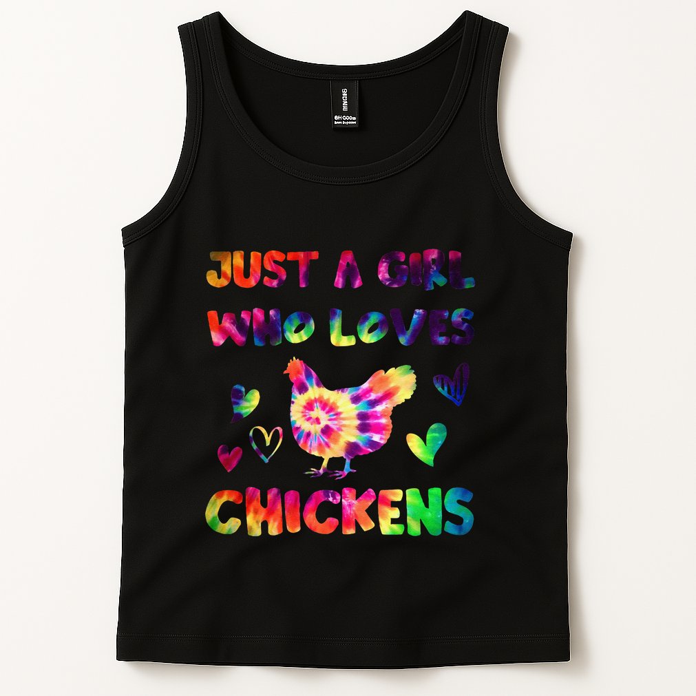 Just A Girl Who Loves Chickens Girl Farmer (3) Tank Top