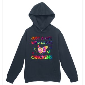 Just A Girl Who Loves Chickens Girl Farmer (3) Urban Pullover Hoodie