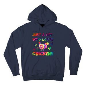 Just A Girl Who Loves Chickens Girl Farmer (3) Tall Hoodie