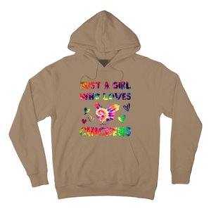 Just A Girl Who Loves Chickens Girl Farmer (3) Hoodie