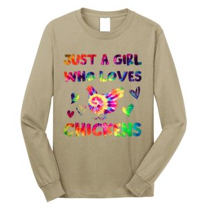 Just A Girl Who Loves Chickens Girl Farmer (3) Long Sleeve Shirt