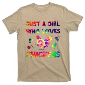 Just A Girl Who Loves Chickens Girl Farmer (3) T-Shirt