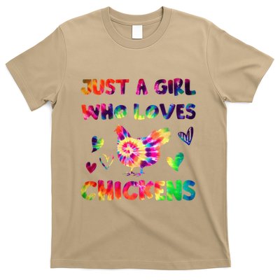 Just A Girl Who Loves Chickens Girl Farmer (3) T-Shirt