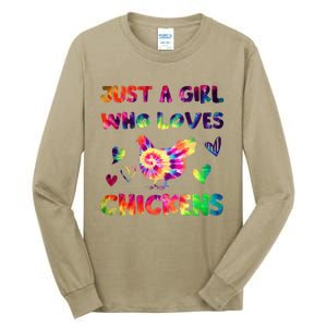 Just A Girl Who Loves Chickens Girl Farmer (3) Tall Long Sleeve T-Shirt