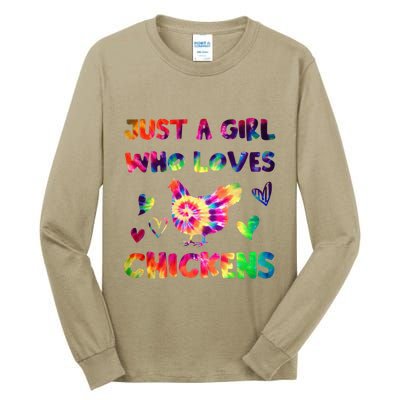 Just A Girl Who Loves Chickens Girl Farmer (3) Tall Long Sleeve T-Shirt