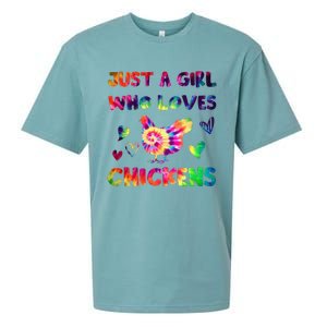 Just A Girl Who Loves Chickens Girl Farmer (3) Sueded Cloud Jersey T-Shirt