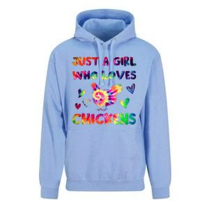 Just A Girl Who Loves Chickens Girl Farmer (3) Unisex Surf Hoodie