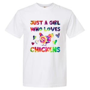 Just A Girl Who Loves Chickens Girl Farmer (3) Garment-Dyed Heavyweight T-Shirt