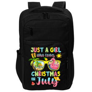 Just A Girl Who Loves Christmas In July Summer Wo Impact Tech Backpack