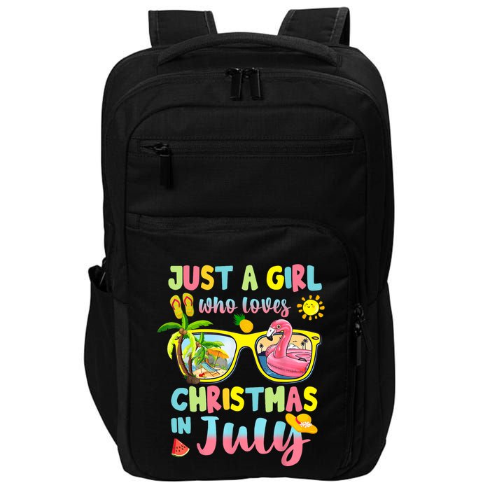 Just A Girl Who Loves Christmas In July Summer Wo Impact Tech Backpack
