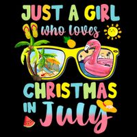 Just A Girl Who Loves Christmas In July Summer Wo Impact Tech Backpack