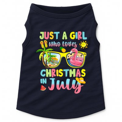 Just A Girl Who Loves Christmas In July Summer Wo Doggie Tank