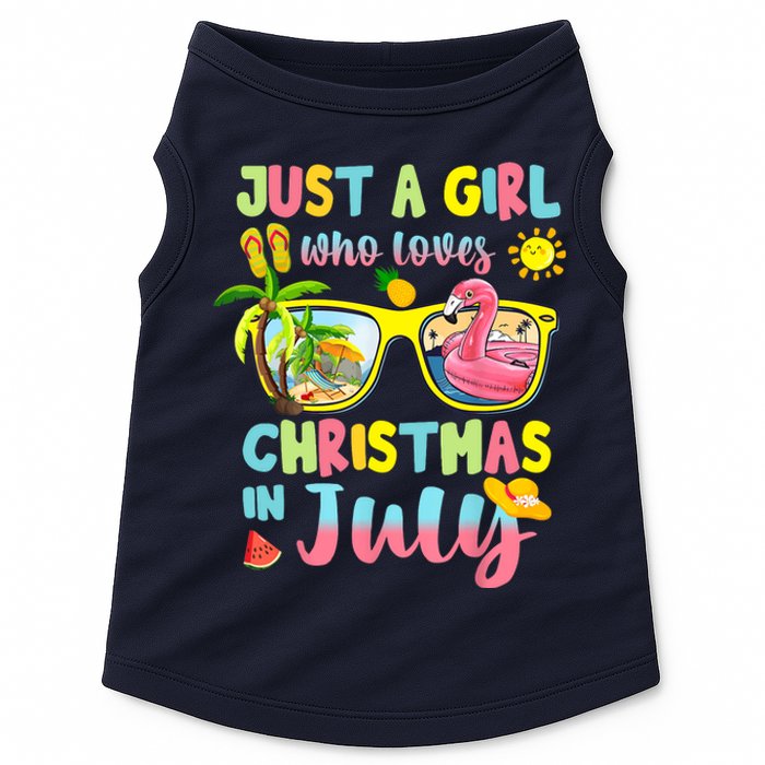 Just A Girl Who Loves Christmas In July Summer Wo Doggie Tank