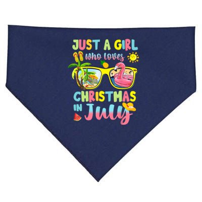 Just A Girl Who Loves Christmas In July Summer Wo USA-Made Doggie Bandana