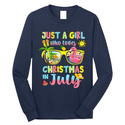 Just A Girl Who Loves Christmas In July Summer Wo Long Sleeve Shirt