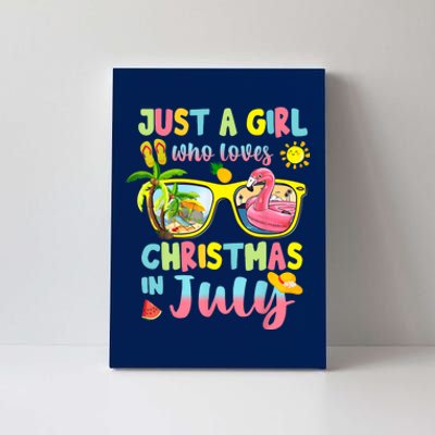 Just A Girl Who Loves Christmas In July Summer Wo Canvas