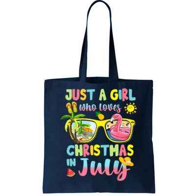 Just A Girl Who Loves Christmas In July Summer Wo Tote Bag