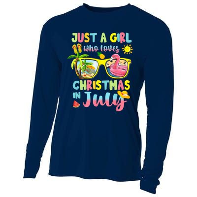 Just A Girl Who Loves Christmas In July Summer Wo Cooling Performance Long Sleeve Crew