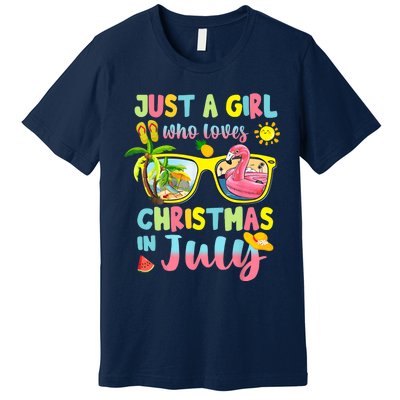 Just A Girl Who Loves Christmas In July Summer Wo Premium T-Shirt