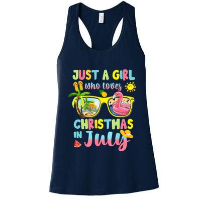 Just A Girl Who Loves Christmas In July Summer Wo Womens Tank Top