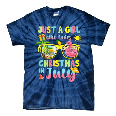 Just A Girl Who Loves Christmas In July Summer Wo Tie-Dye T-Shirt