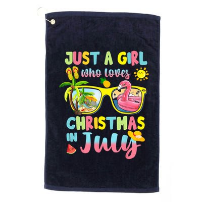 Just A Girl Who Loves Christmas In July Summer Wo Golf Towel