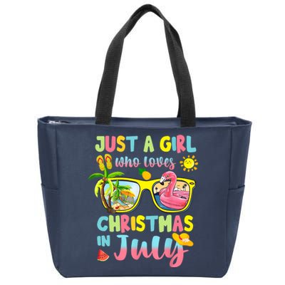 Just A Girl Who Loves Christmas In July Summer Wo Zip Tote Bag