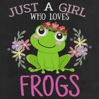 Just A Girl Who Loves Frogs Frogs Lover 7 Panel Mesh Trucker Snapback Hat