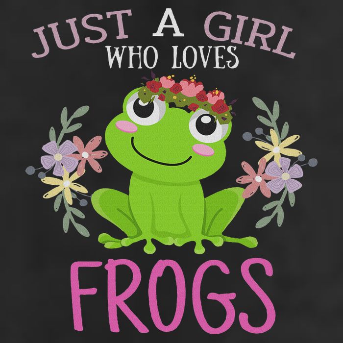 Just A Girl Who Loves Frogs Frogs Lover 7 Panel Mesh Trucker Snapback Hat