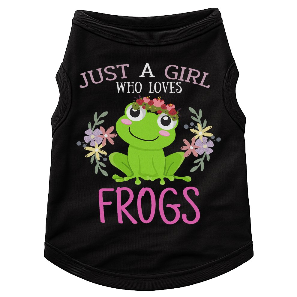 Just A Girl Who Loves Frogs Frogs Lover Doggie Tank