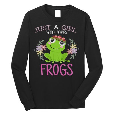 Just A Girl Who Loves Frogs Frogs Lover Long Sleeve Shirt