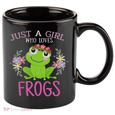 Just A Girl Who Loves Frogs Frogs Lover 11oz C Handle Ceramic Mug