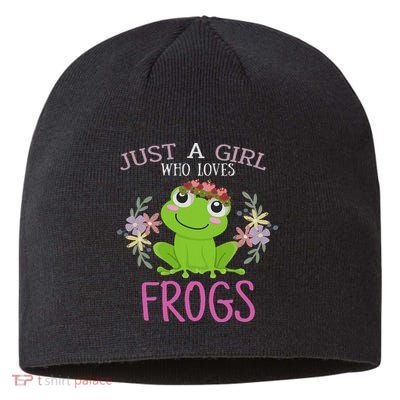 Just A Girl Who Loves Frogs Frogs Lover Sustainable Beanie