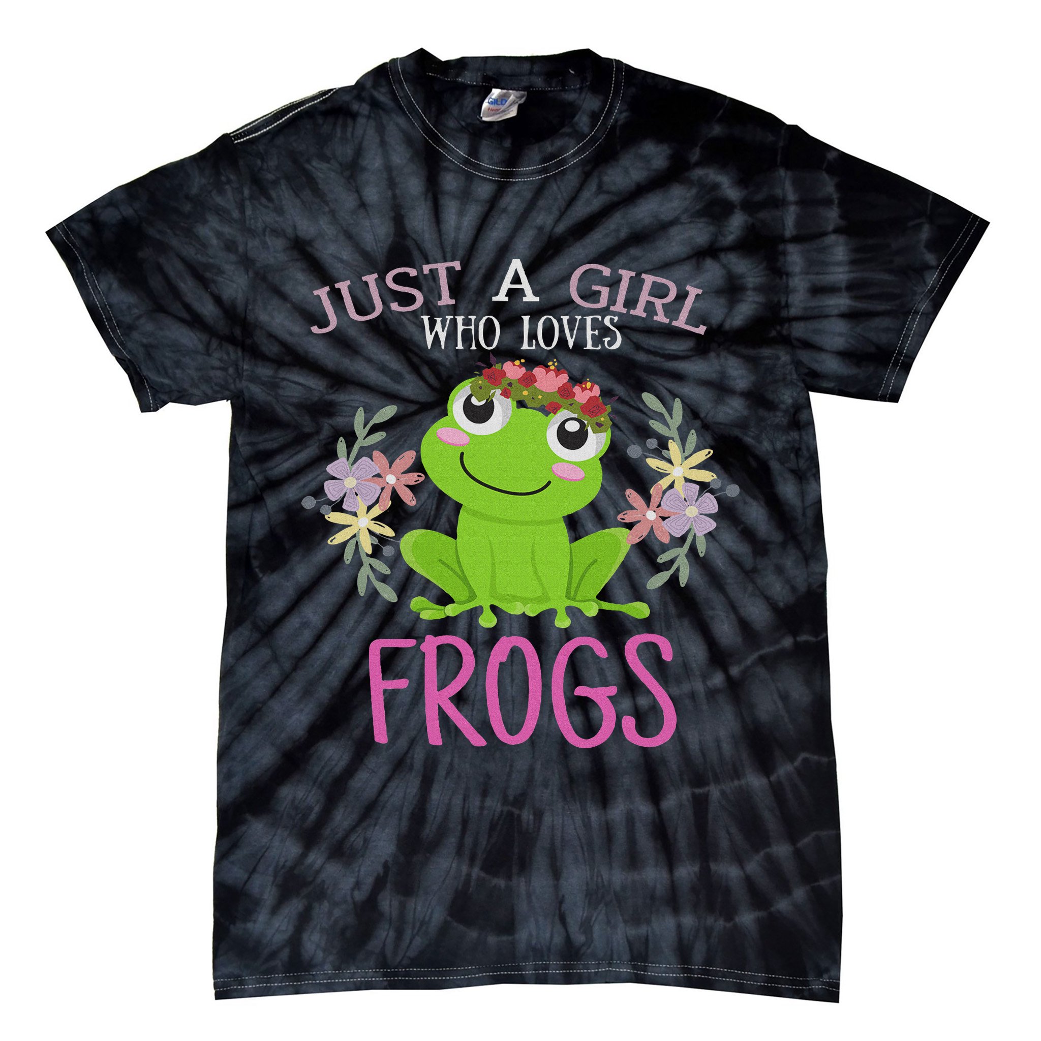 Just A Girl Who Loves Frogs Frogs Lover Tie-Dye T-Shirt