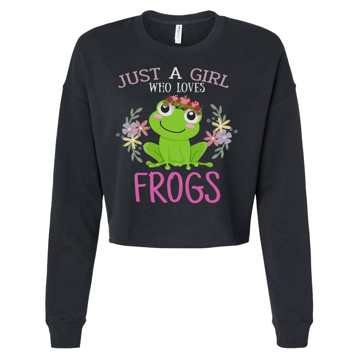 Just A Girl Who Loves Frogs Frogs Lover Cropped Pullover Crew
