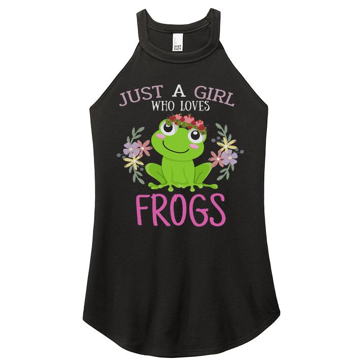 Just A Girl Who Loves Frogs Frogs Lover Women's Perfect Tri Rocker Tank