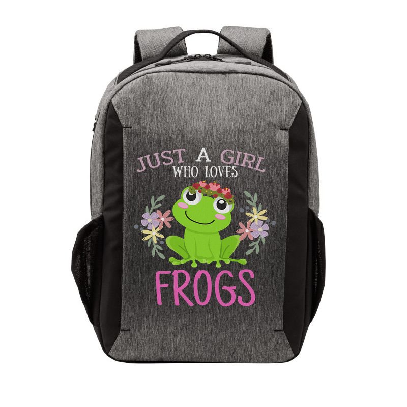 Just A Girl Who Loves Frogs Frogs Lover Vector Backpack
