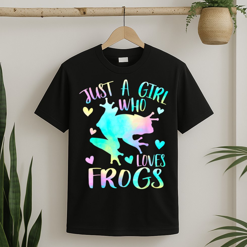 Just A Girl Who Loves Frogs Cute Frog Lover Teen Girls T-Shirt