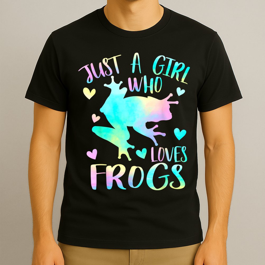 Just A Girl Who Loves Frogs Cute Frog Lover Teen Girls T-Shirt