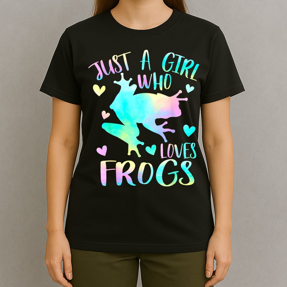 Just A Girl Who Loves Frogs Cute Frog Lover Teen Girls T-Shirt